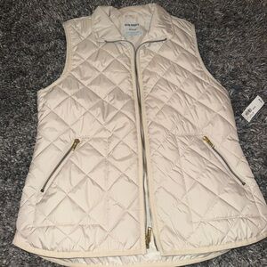 Old Navy Cream Quilted Vest